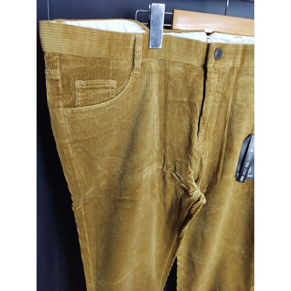 Snover Men’s Tan Corduroy Chino Pants Straight Leg Stretch Casual NWT - Picture 2 of 10